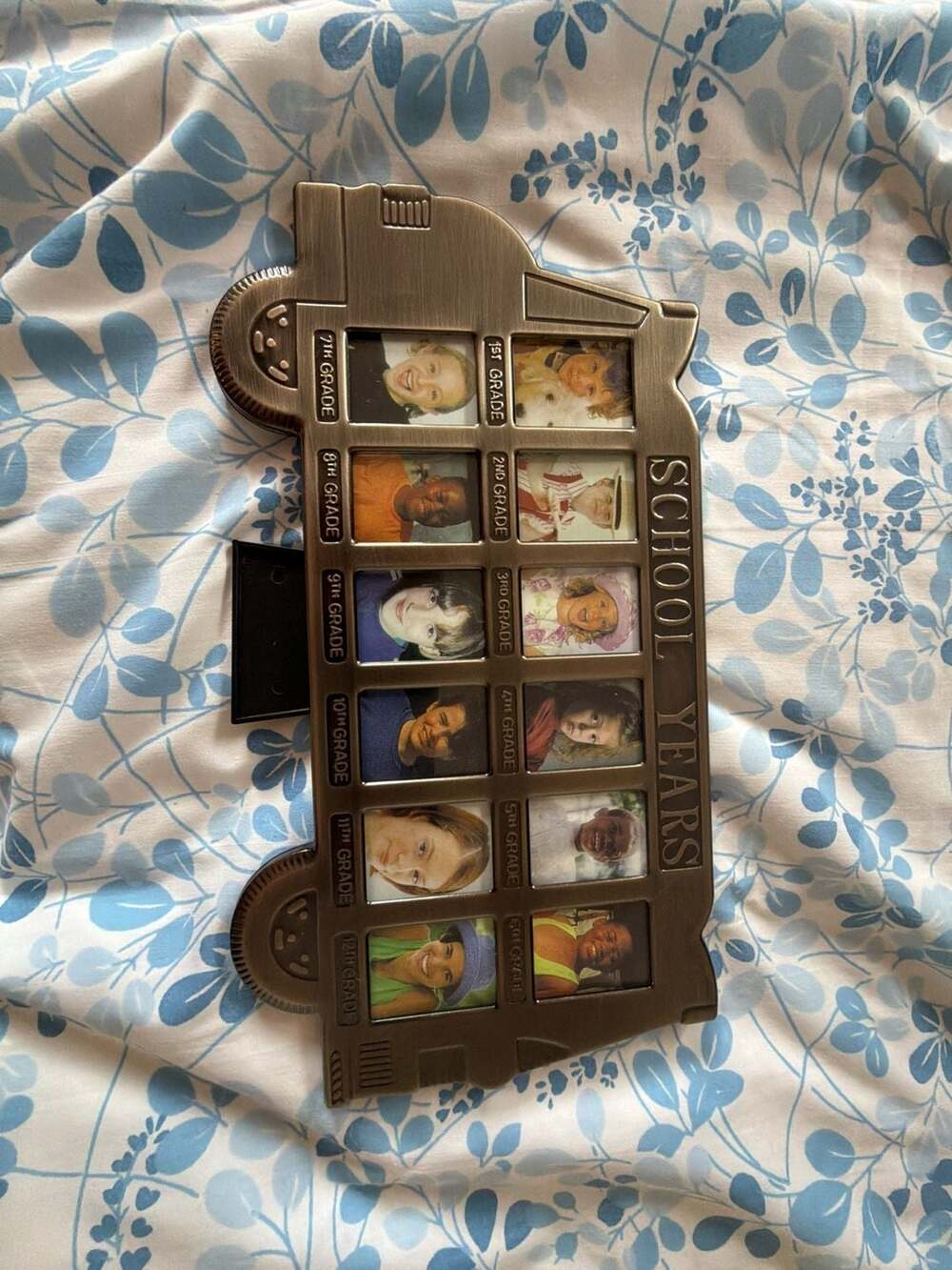 Davco School Years Metal Bus-Shaped 12-Opening Picture Frame